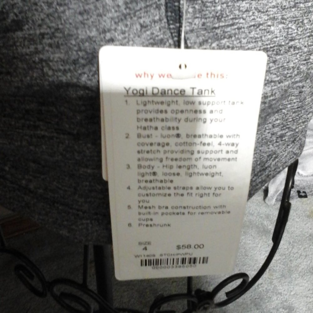 NWT Lululemon Yogi Dance Tank Top Purple Heathered​​ - Picture 6 of 10